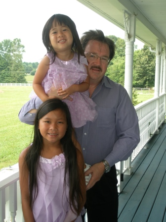 Daddy and his girls on Father's Day